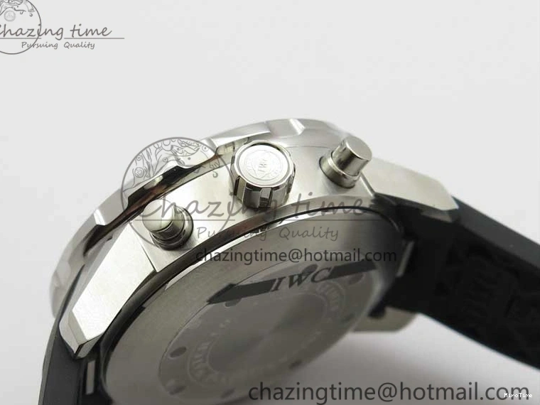 MIROTIME 0216 Aquatimer Chrono IW376702 SS BLS 1:1 Best Edition Black Dial on Black Rubber Strap A WellDesigned 7105